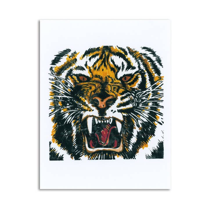 Sapphorica Creations Tiger Art Card for wholesale by Sapphorica Creations