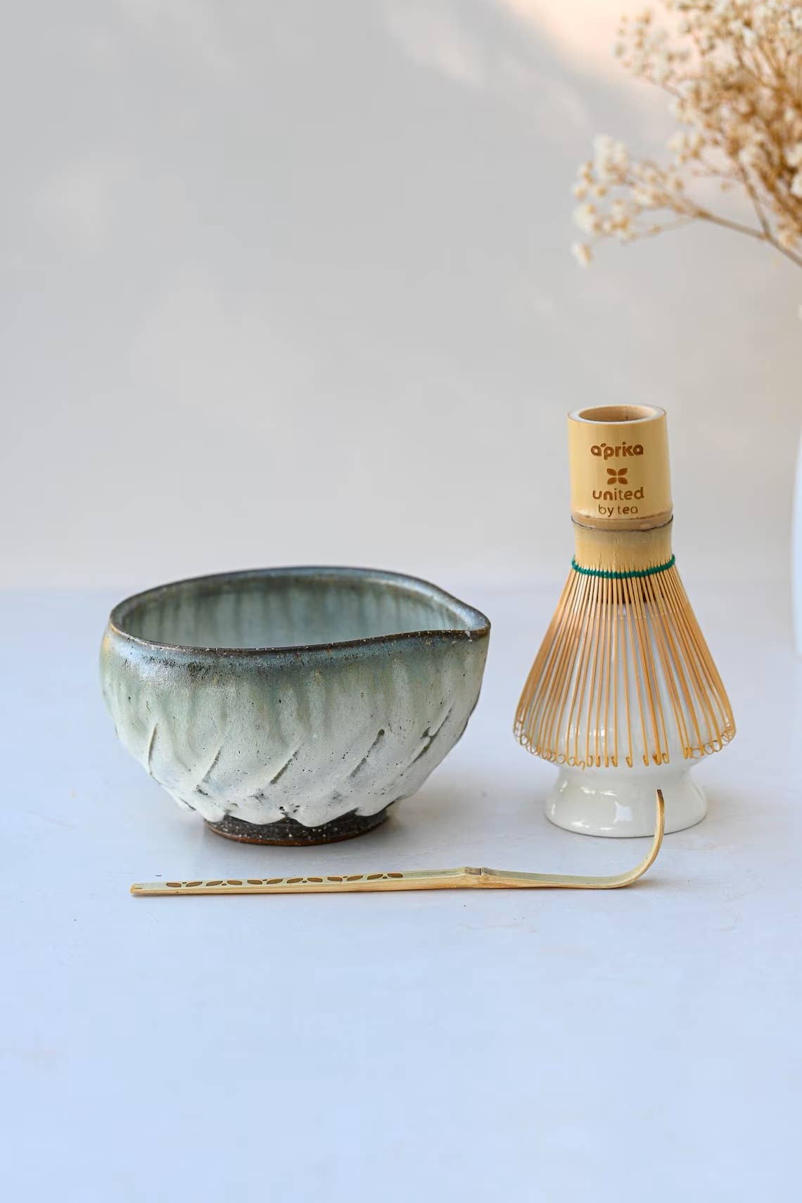 Aprikalife - Wholesale Tea Set - Japanese Matcha Set - 16 oz Ceramic Matcha Bowl with Spout2