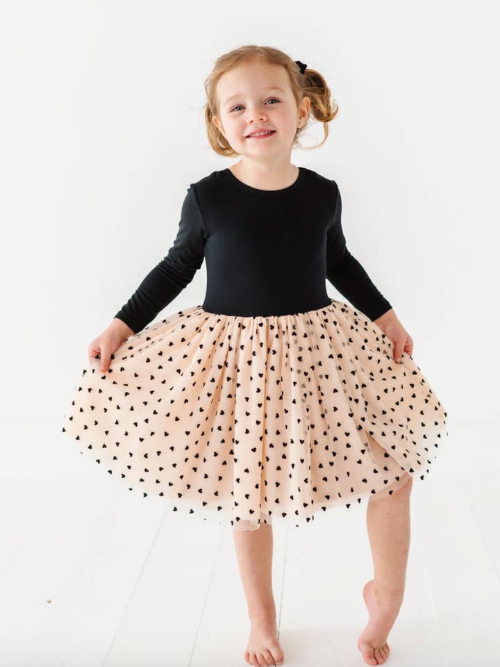 Girls Velvet Tulle Dress - Girls Holiday Dress - Margot for wholesale by Bird & Bean®