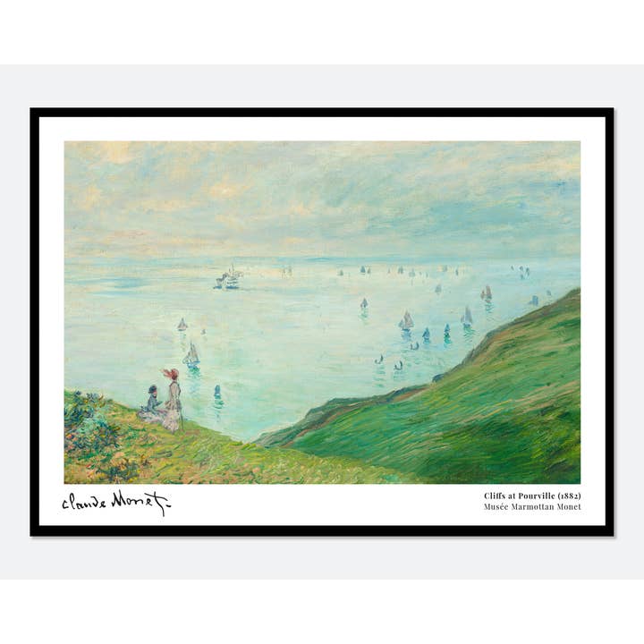Claude Monet Cliffs at Pourville 1882 Art Print N40A for wholesale by Sugar & Canvas