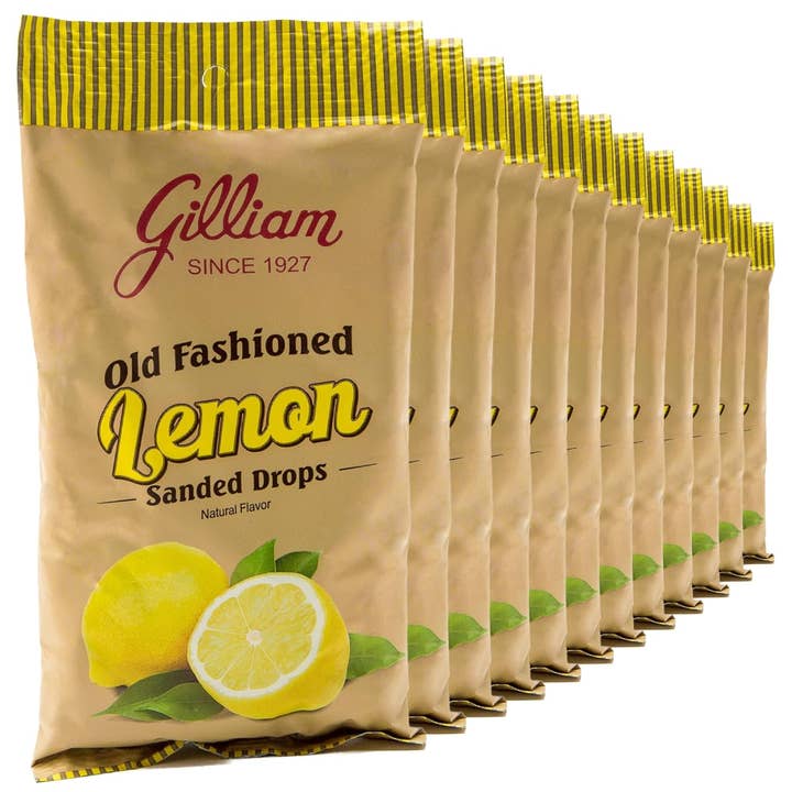 Quality Candy Company - Wholesale Zuigsnoepjes - Gilliam Citroendruppels 12st 4,5oz