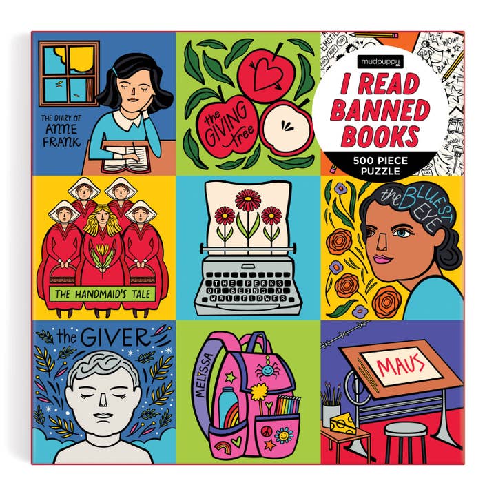 Chronicle Books - Wholesale Puzzle - Adult - I Read Banned Books 500 Piece Family Puzzle