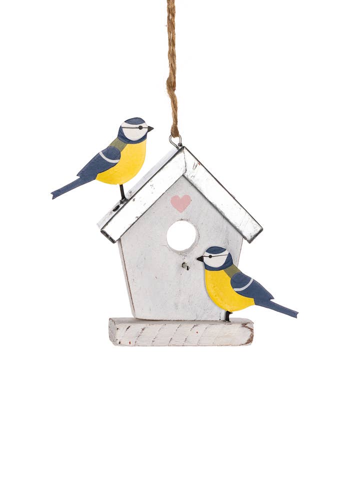 Blue Tit Birdhouse Hanging for wholesale by Shoeless Joe Ltd