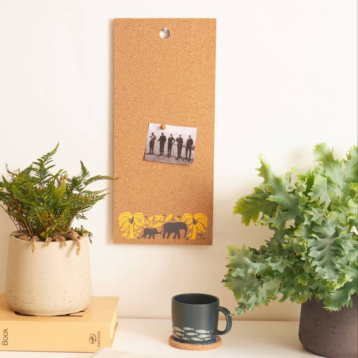 Cork Memo Board | Elephants & Bananas for wholesale by LIGA