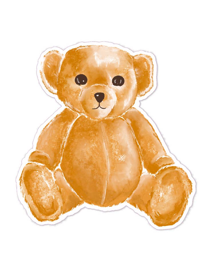 Autocollant en vinyle ours en peluche pour la vente par Maddon and Co