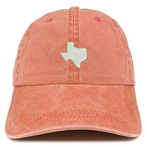 Trendy Apparel Shop - Wholesale Baseball Cap - Unisex - Texas State Map Embroidered Washed Cotton Adjustable Cap18