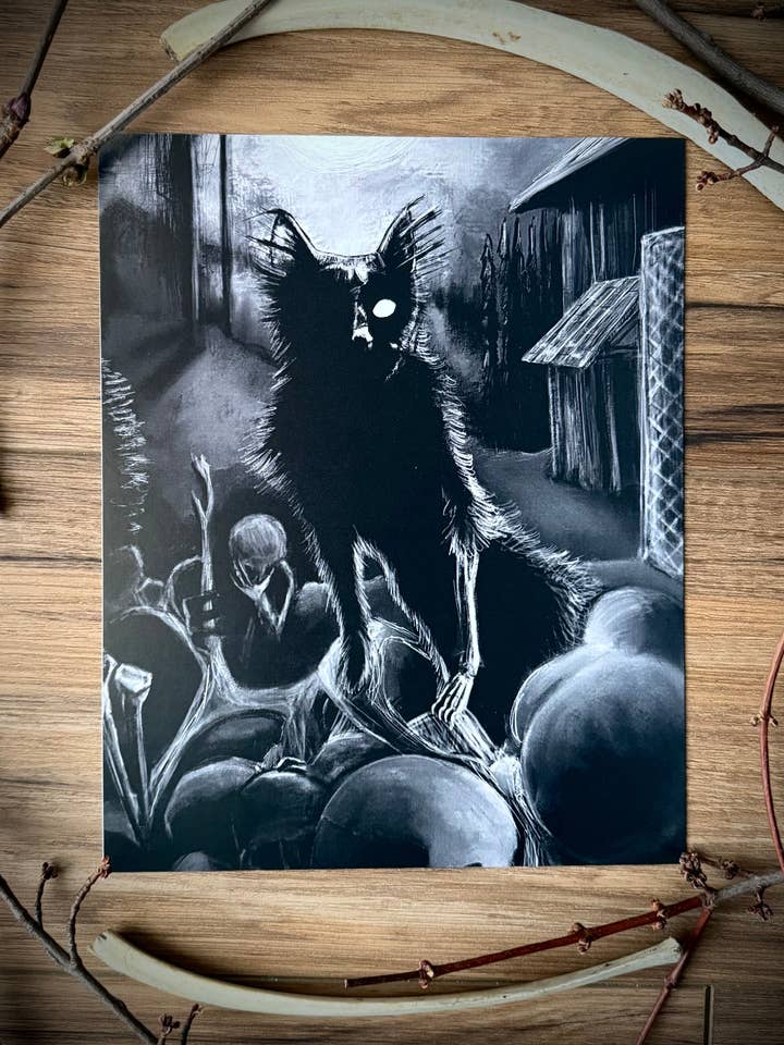 Forbandet - Sort Kat Kunsttryk for engroshandel hos Signum Somnia