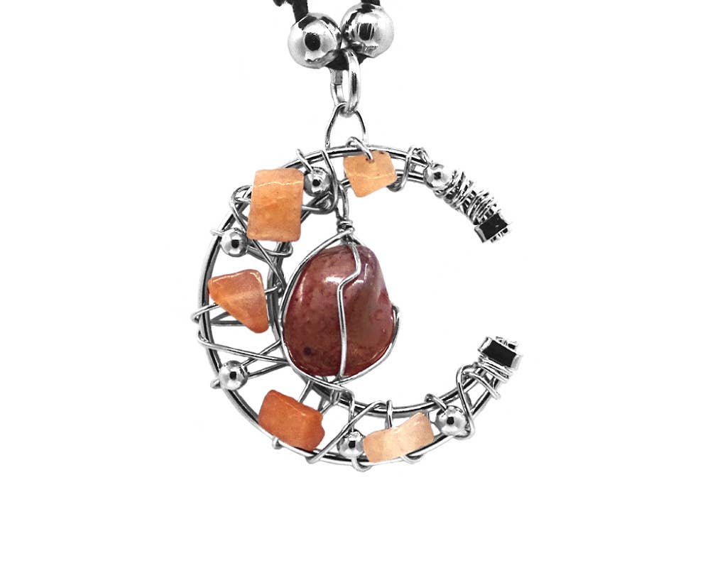 Pichincha - Vente Colliers à pendentif - Collier ajustable avec pendentif en forme de croissant de lune enroulé7