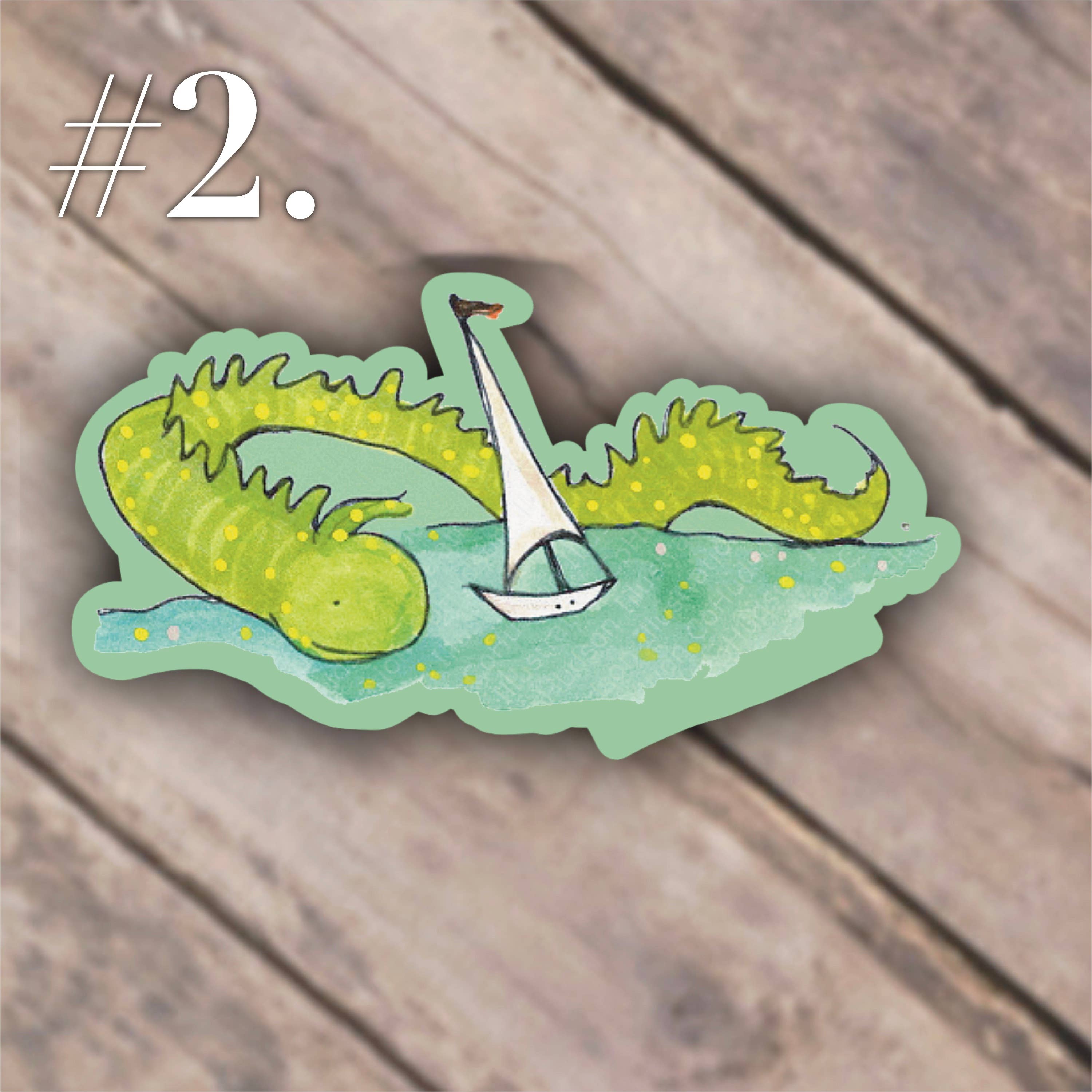 Hudson Illustration Co - About Town Co - Wholesale Sticker - Waterproof Vinyl Sea Monster Stickers - Loch Ness2