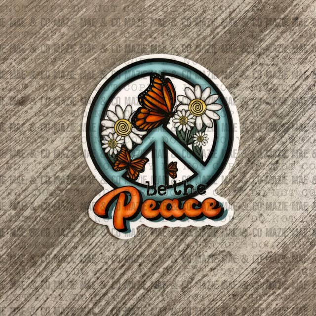 Be the Peace Sticker for wholesale by Mazie Mae & Co