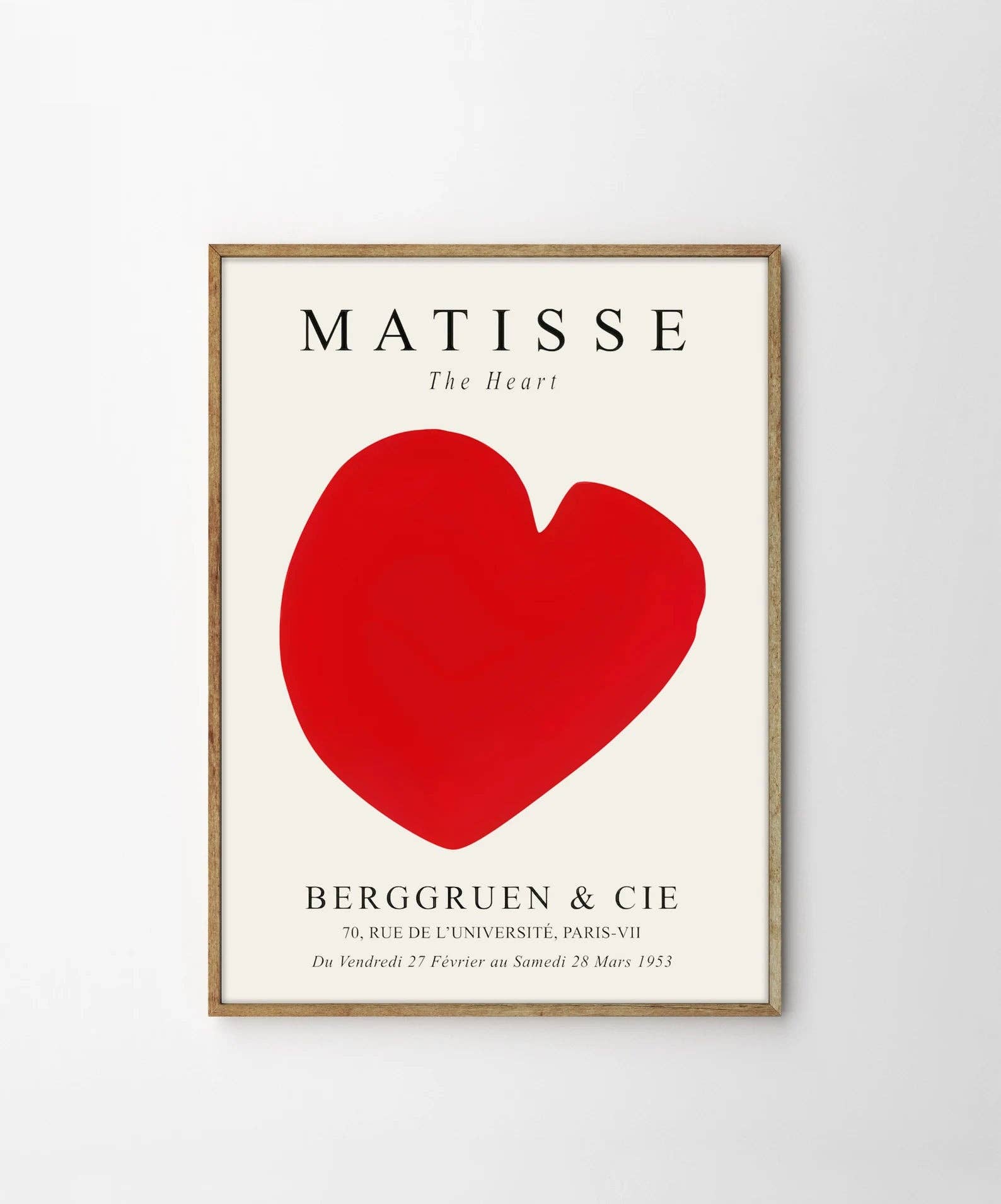 Gustave – Engroshandel Kunsttryk – Henri Matisse, The Heart (beige baggrund)0