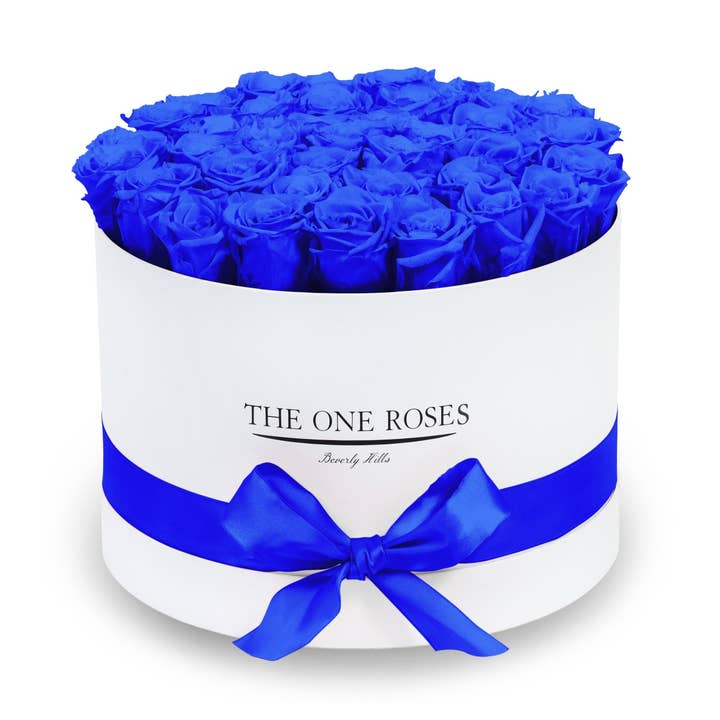 Round Flat | Boîte blanche de qualité supérieure pour la vente par The One Roses