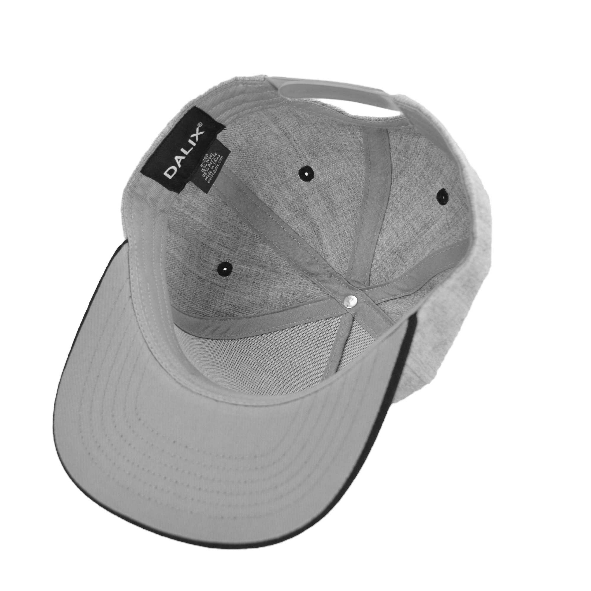 Dalix - Vente Casquette à visière plate – unisexe - DALIX Casquette à 5 panneaux en laine mélangée14