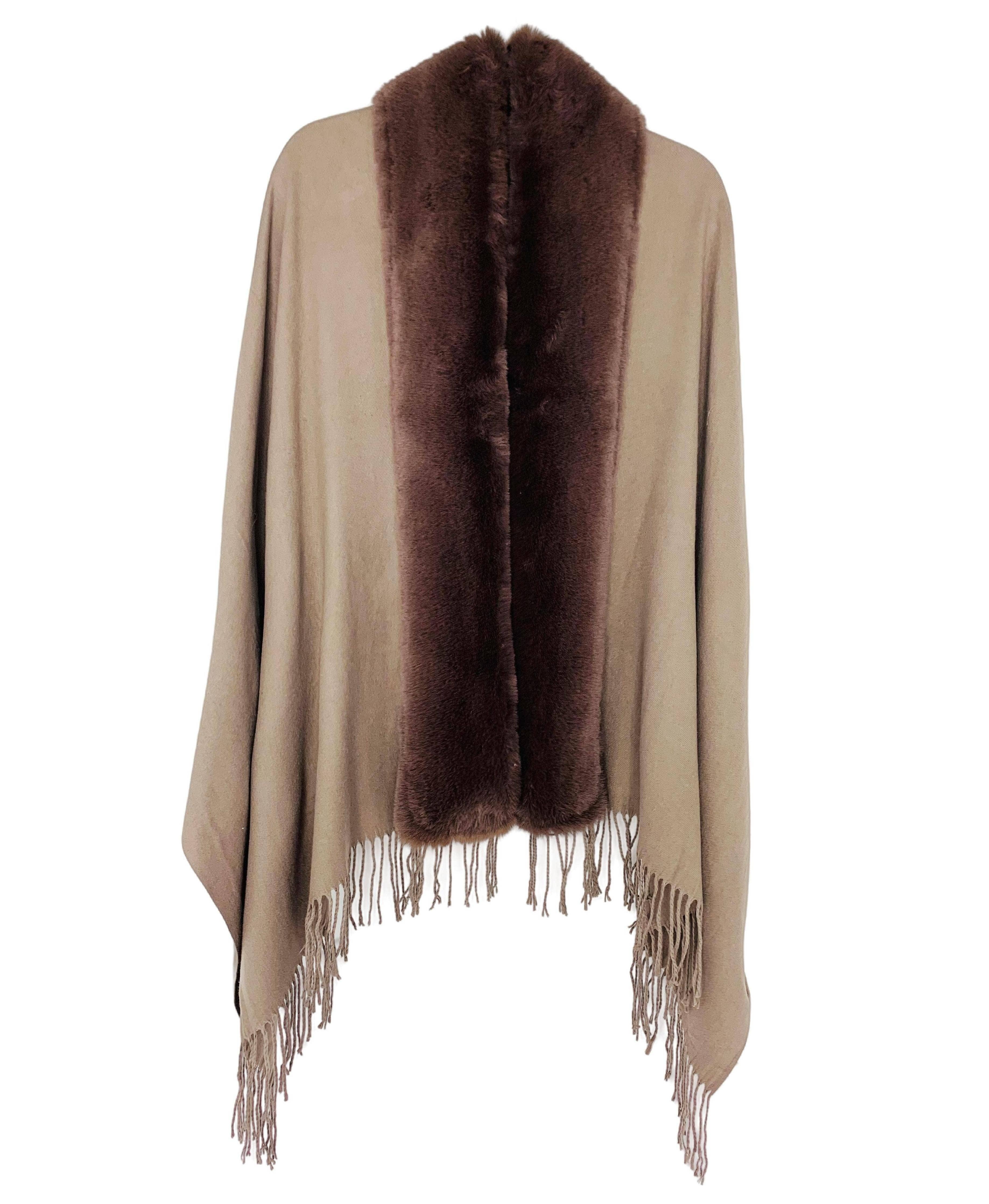 JC Sunny Fashion - Wholesale Sjaal - Dames - JC062843 16 Kleuren-Faux Fur Trim Zachter Dan Kasjmier Sjaal/Sjaal3
