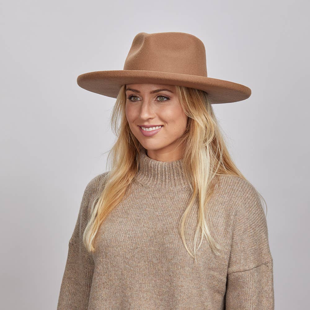 American Hat Makers - Vendita all'ingrosso Fedora - Unisex - Cappello Fedora in feltro di lana con bordo stretto - modello Hudson29