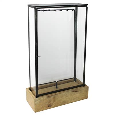 HomArt - Wholesale Display Case - Sibella Jewelry Display Case, Wood & Leaded Glass - Med