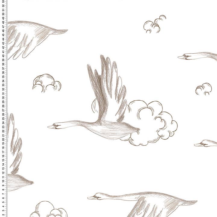 LILIPINSO - Wholesale Wallpaper - NATURAL - Papier peint oies et nuages6