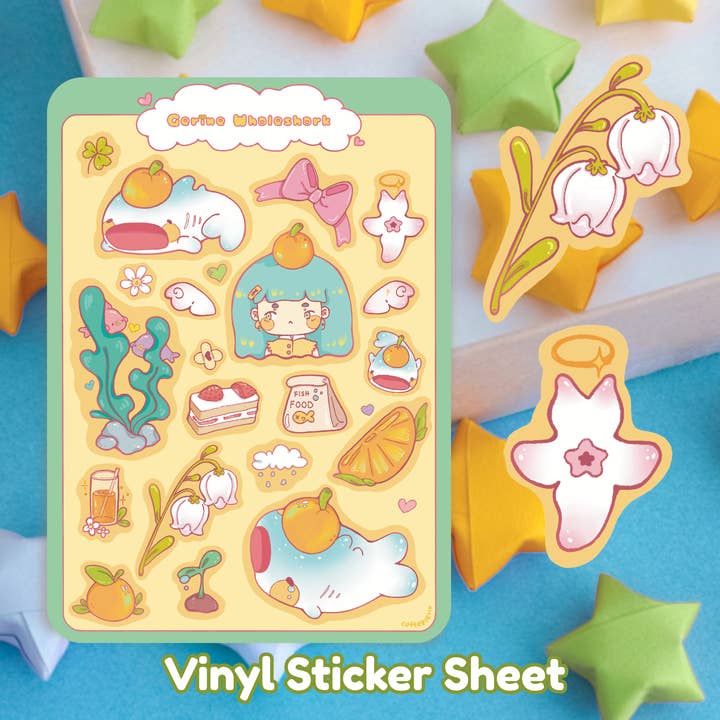 Gerine Whale Shark Sticker Sheet for wholesale by Cutiepieviv