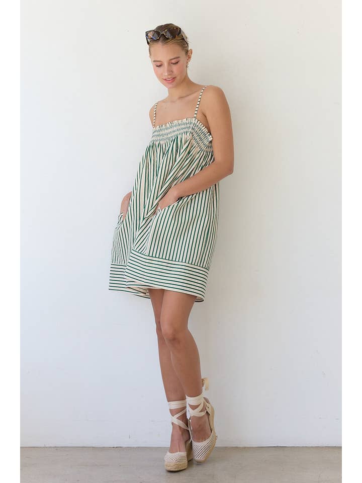 STRIPE BABYDOLL DRESS - RD1062 for wholesale on Faire