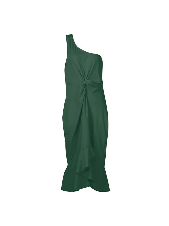 YNIQUE – wholesale Dress – Women's – Womens One Shoulder Ruched Bodycon Dress Party2