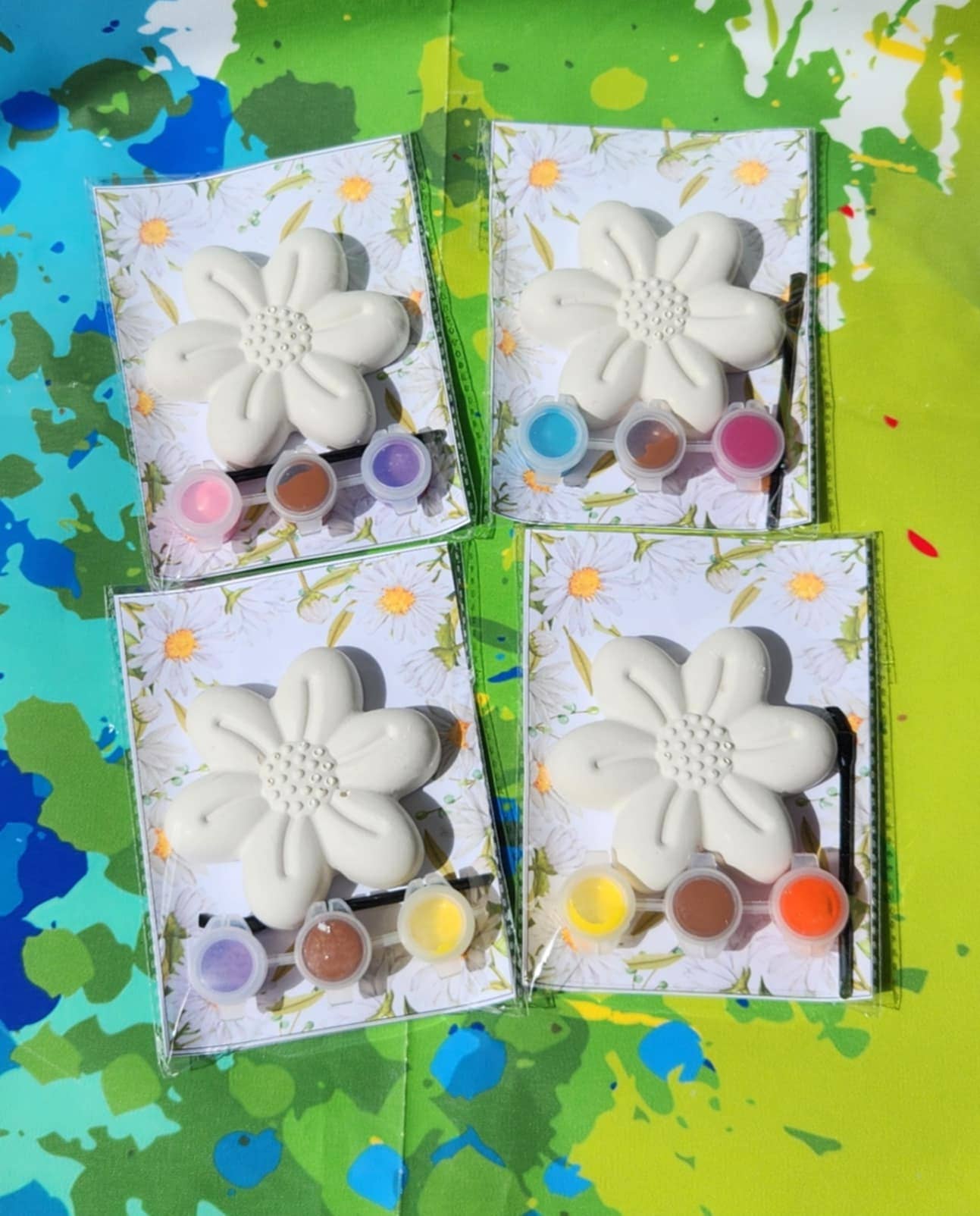 Snazzy Crayons - Wholesale DIY Craft Kit - Daisy Flower Paint Kit – Birthday Party Favors 4