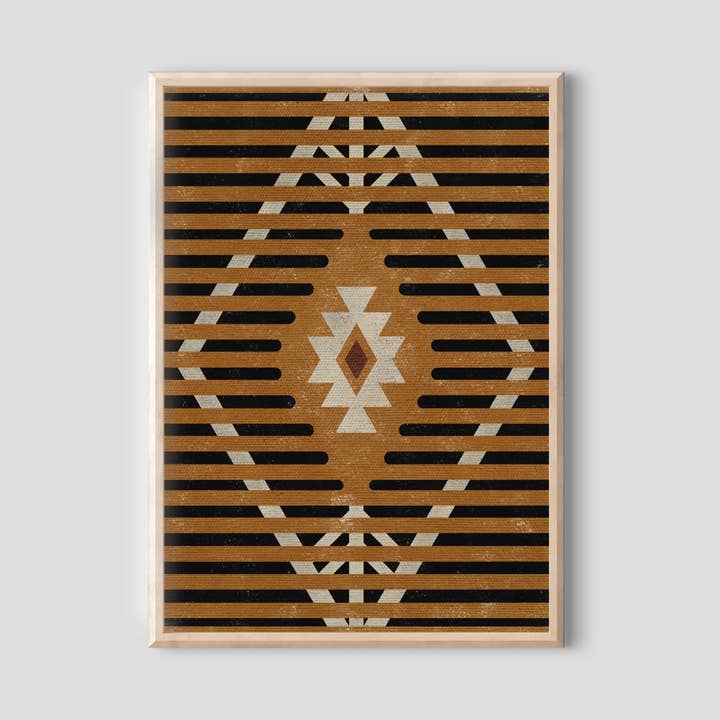 Aztec Style Diamond Print - Abstract Wall Art for wholesale by Shake The Label