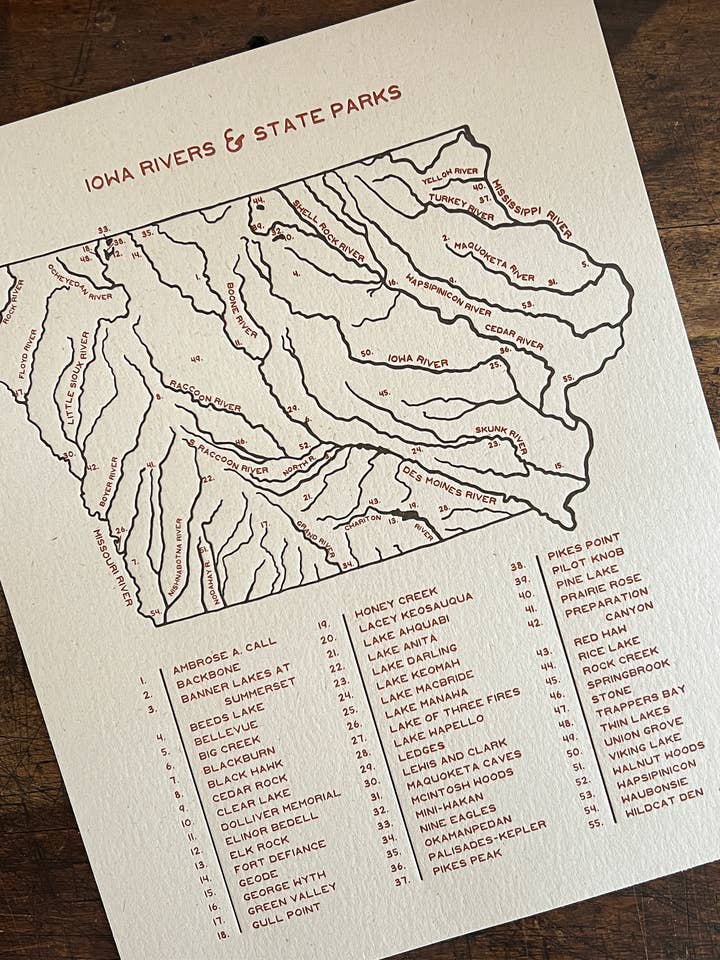 Iowa Rivers & State Parks for wholesale by Truth Papers