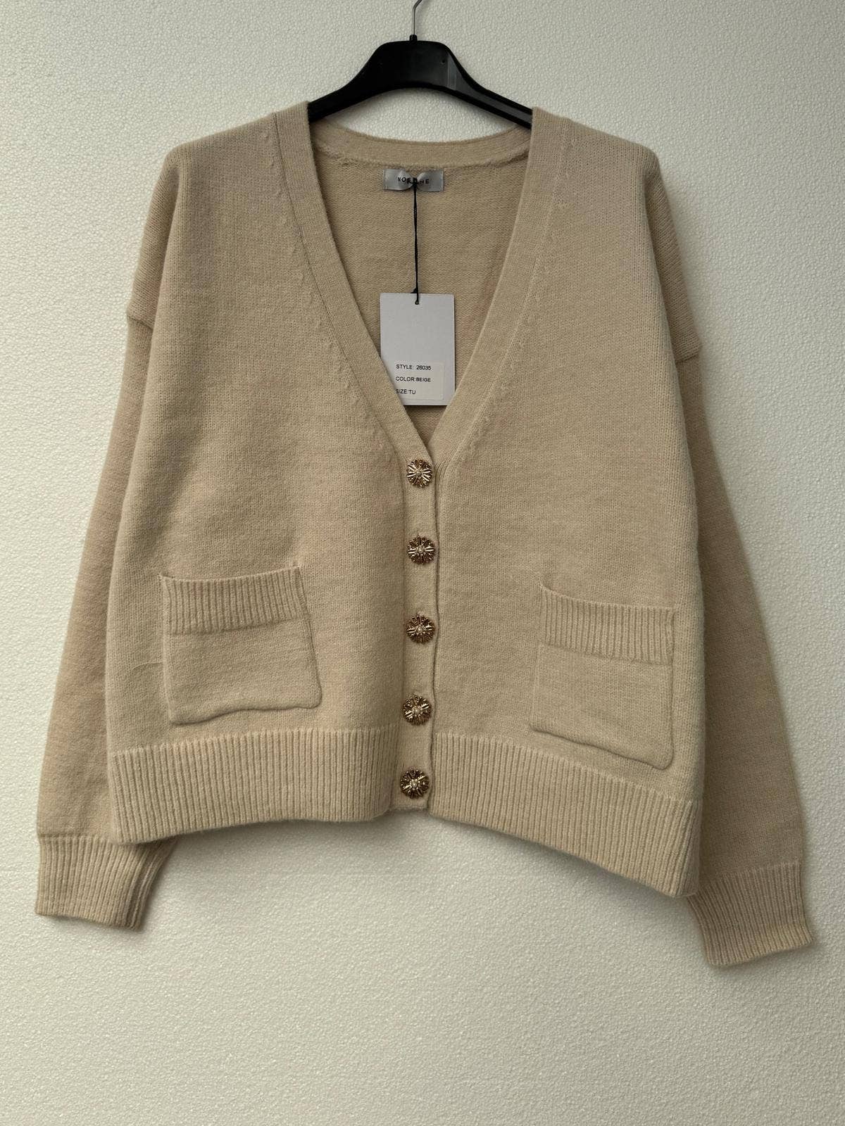 NOELINE – Cardigan - Mulher por atacado – Cardigã abotoado 260354