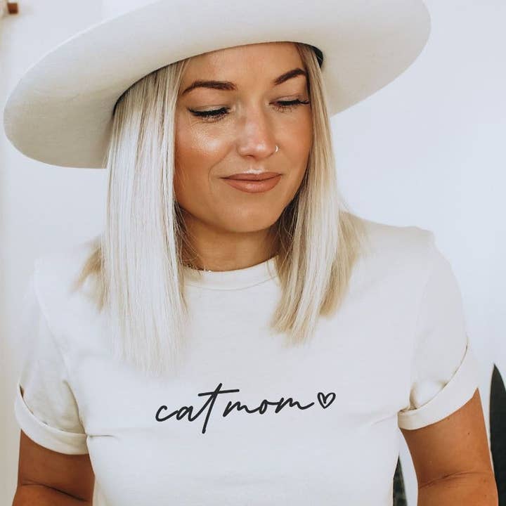 Cat Mom Graphic Tee for wholesale by Bella Me
