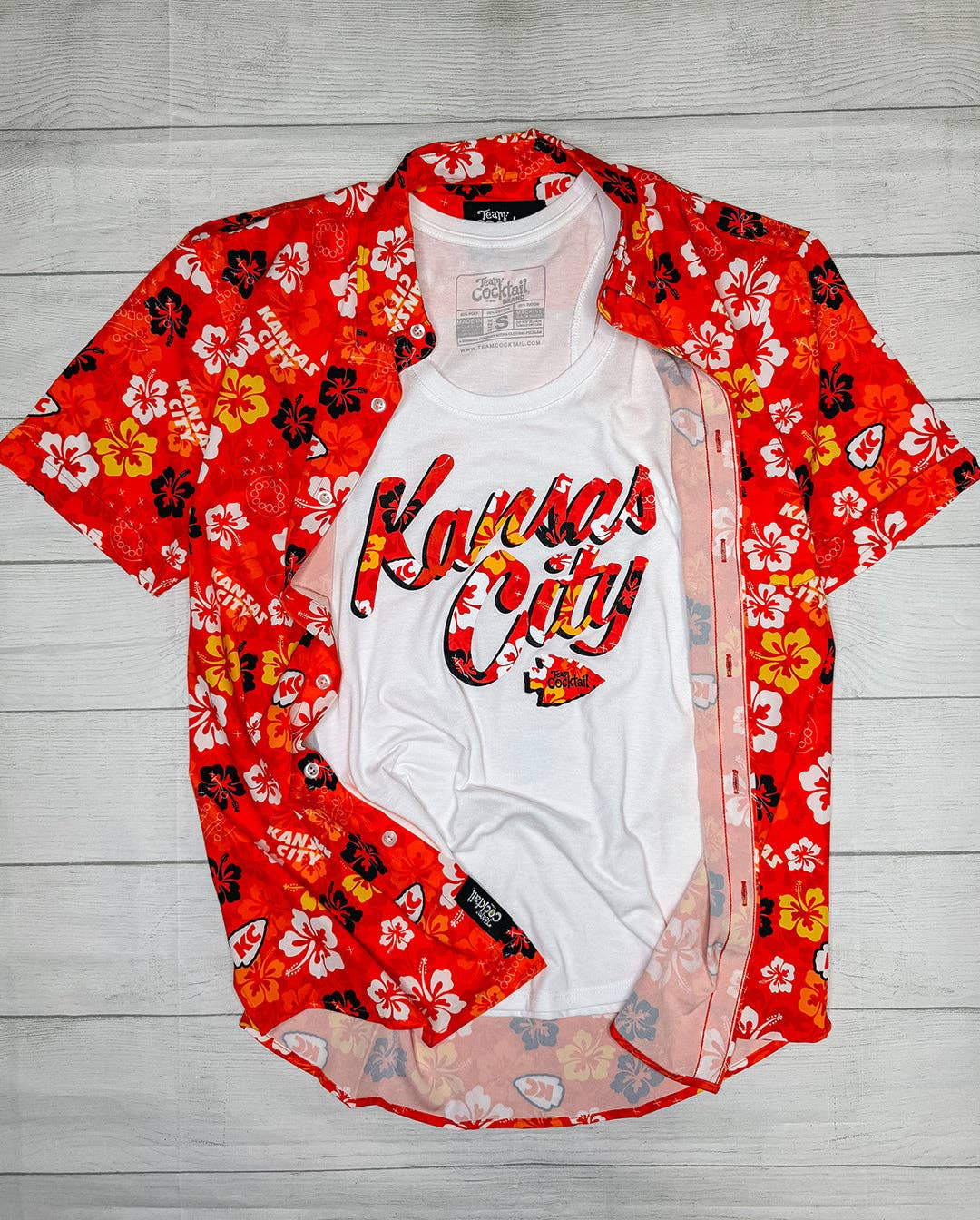 Team Cocktail - Wholesale Tank Top - Women's - Kansas City Floral Text Ladies Triblend Tank-Top4