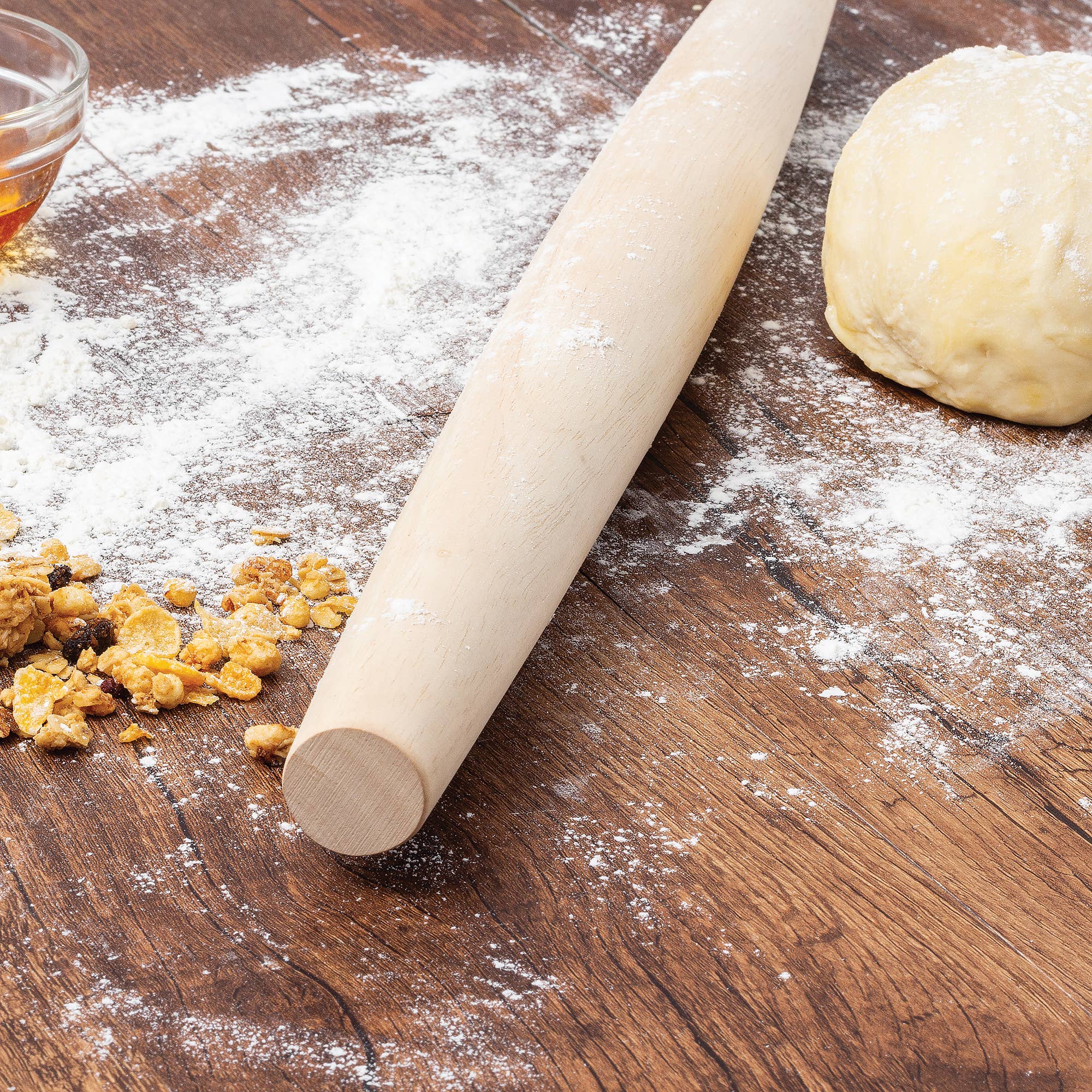 Fox Run Brands - Wholesale Rolling Pin - Fox Run Straight Rolling Pin with Tapered Ends, Wood, 20"1
