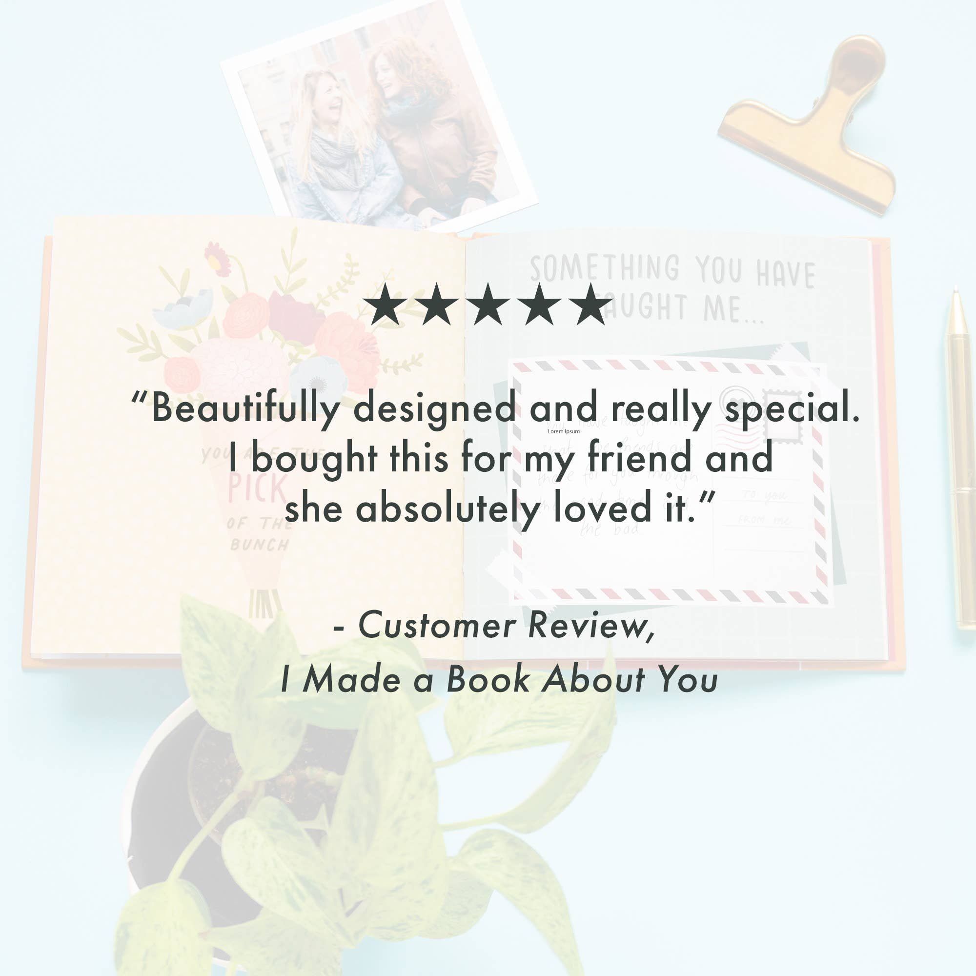 FROM YOU TO ME Gifts – wholesale Friendship card – I Made a Book About You | Personalised Gift Book6