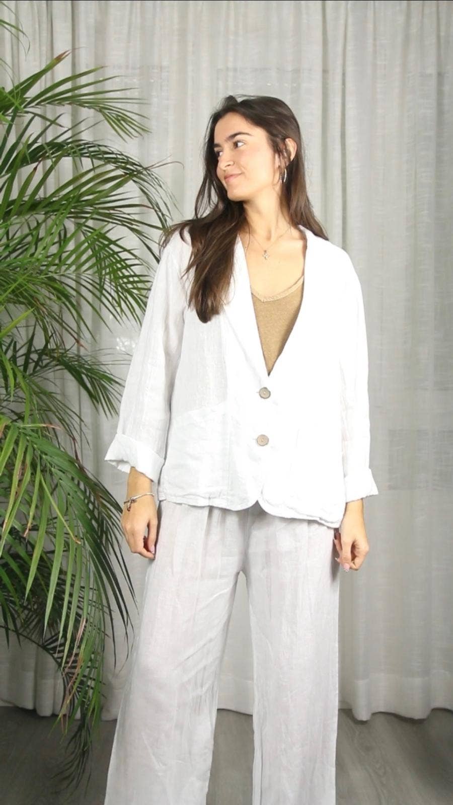 Linen & More - Wholesale Blazer - Women's - REF 17762 BLAZER TWO POCKETS 100% LINEN7