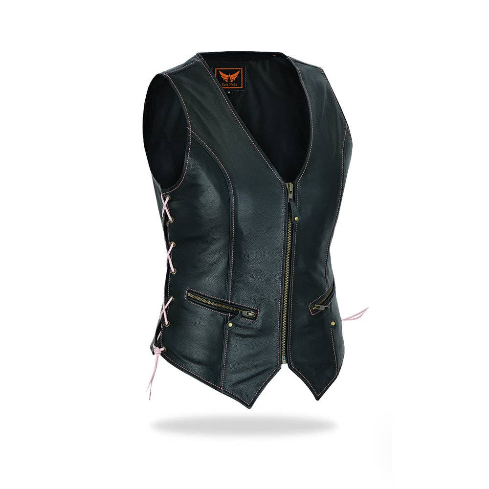 Tackfield - Wholesale Outerwear Vest - Women's - Womens Legacy Rider Motorcycle Leather Vest Heavy-Duty Top Grain Cow Hide3