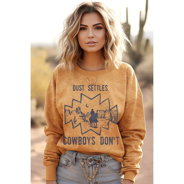 HRTandLUV – Camisola gráfica - Mulher por atacado – POEIRA ASSINA COWBOYS E SUORES GRÁFICOS MINERAIS5