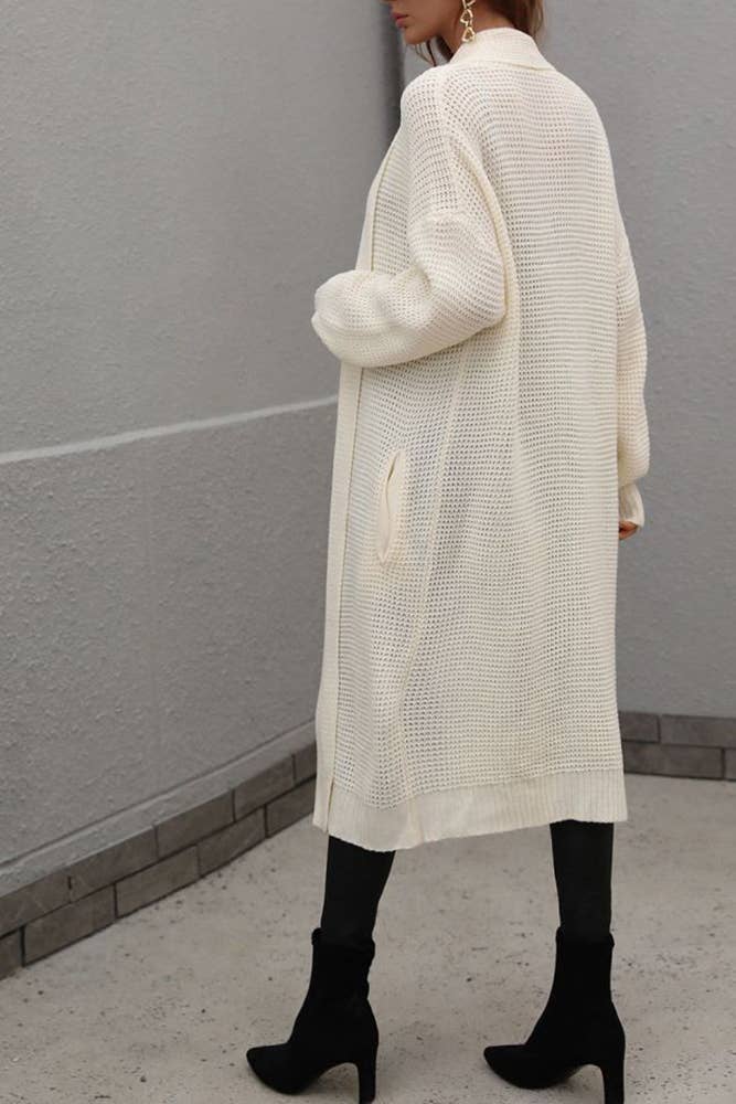 UNISHE - Wholesale Cardigan - Women's - Plain Long Length Open Sweater Cardigans MY0213