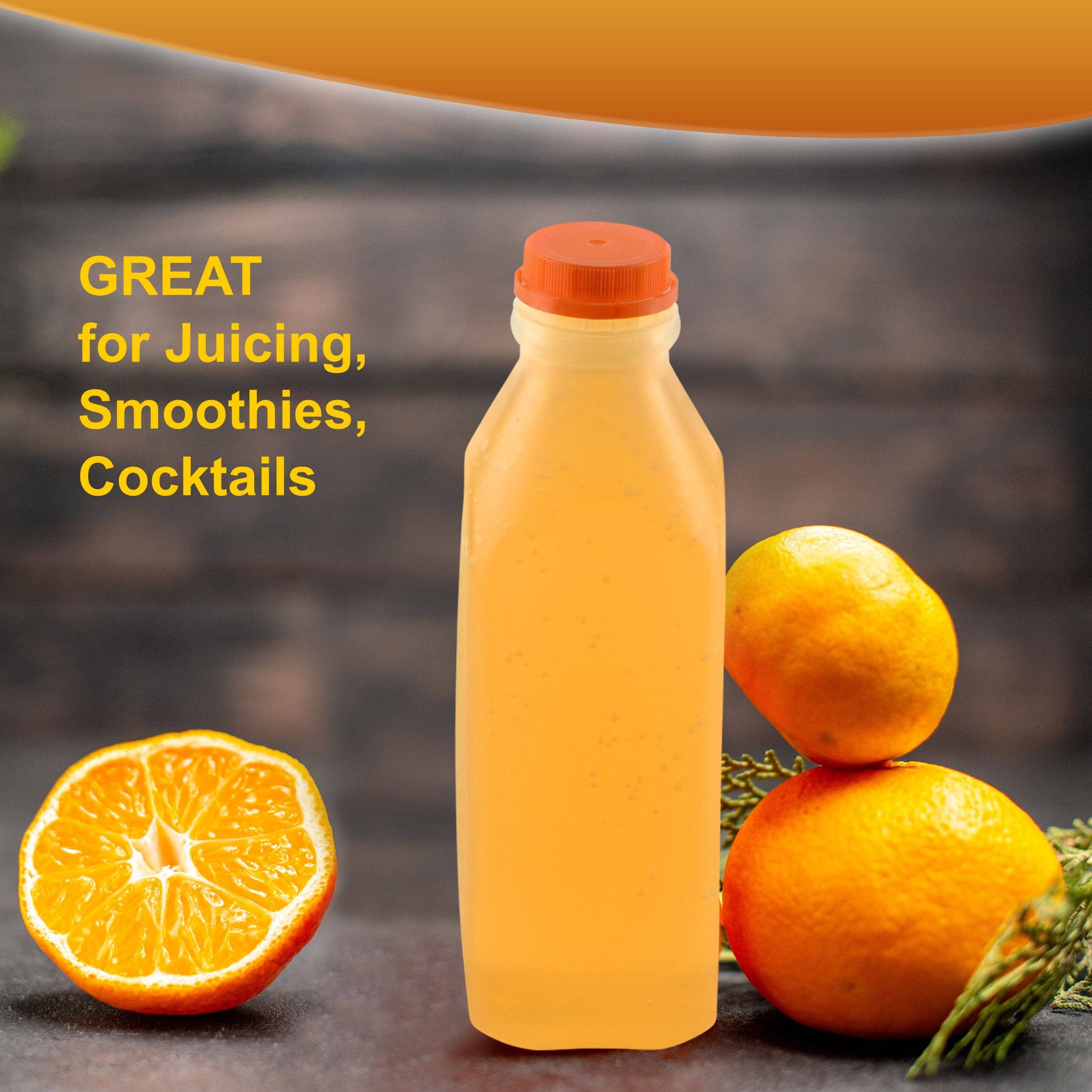 EcoQuality - Wholesale Milk/juice bottle - 32Oz Empty Plastic Juice Bottles with Tamper Evident Caps4