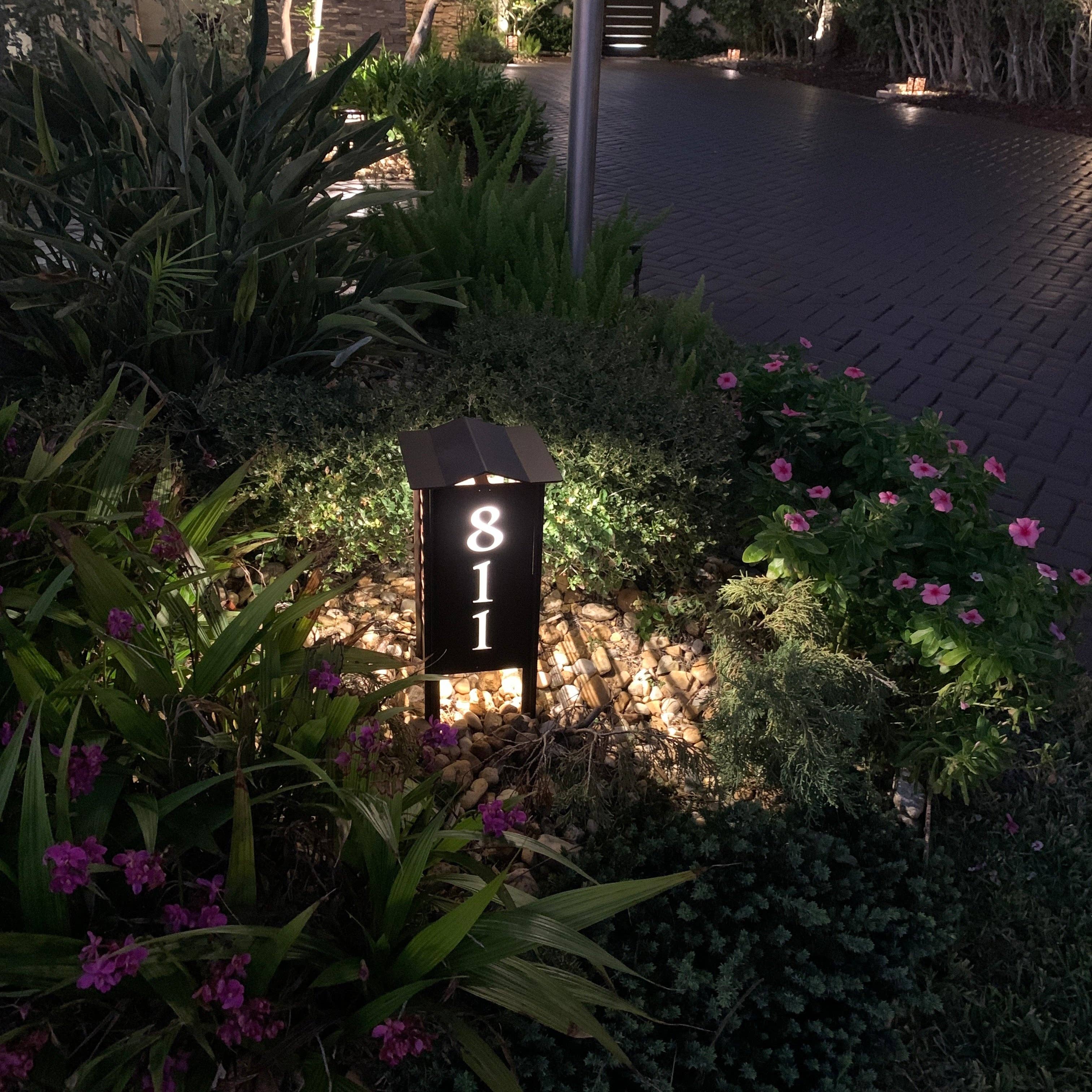 TedStuff - Wholesale Buiten/gazonlicht - RadiantLight 14" hoge ADRESMARKERING Landschapsverlichting - Tuinverlichting12