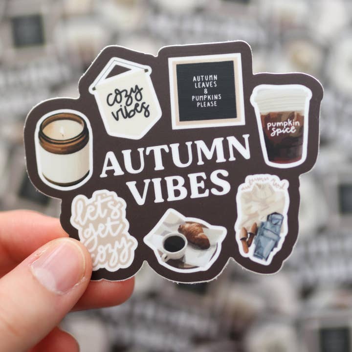Autumn Vibes Waterproof Durable Sticker For Laptops for wholesale by The Sticker Shop