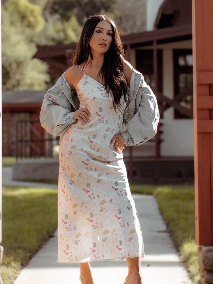 Care Tucker - Wholesale Dress - Women's - CARE Western Lennon Zipslip™️ Dress (Ivory)