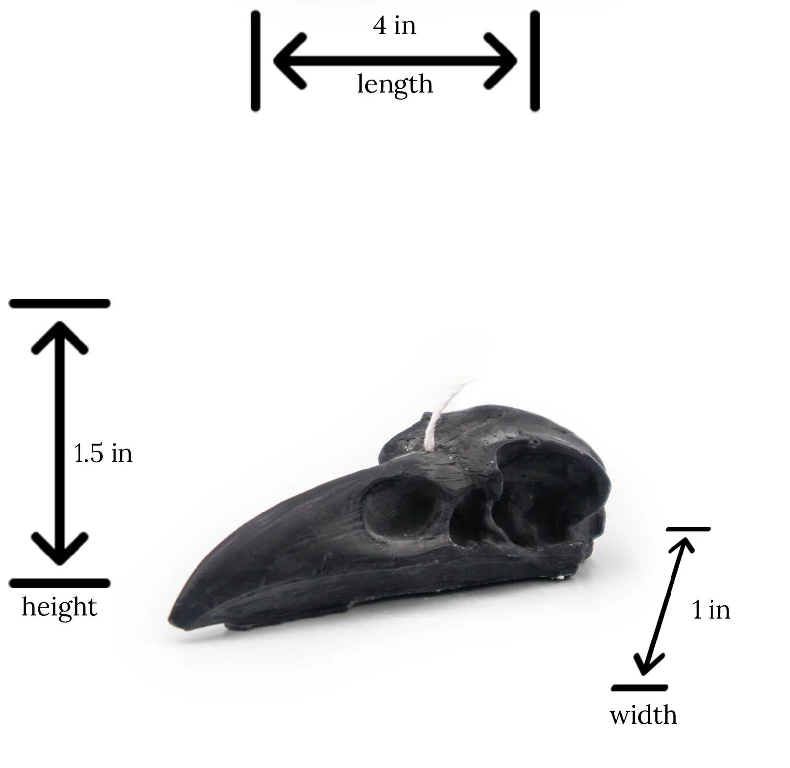 A Pleasant Thought - Wholesale Novelty Candle - RAVEN SKULL | PILLAR CANDLE1