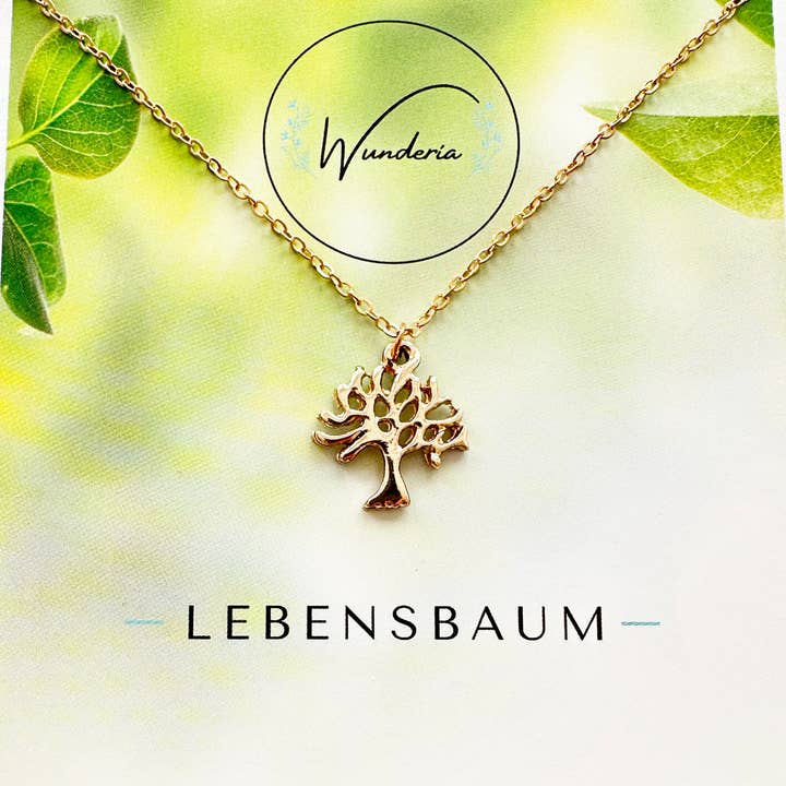 gold Tree of life necklace fashion jewellery silver for wholesale on Faire7