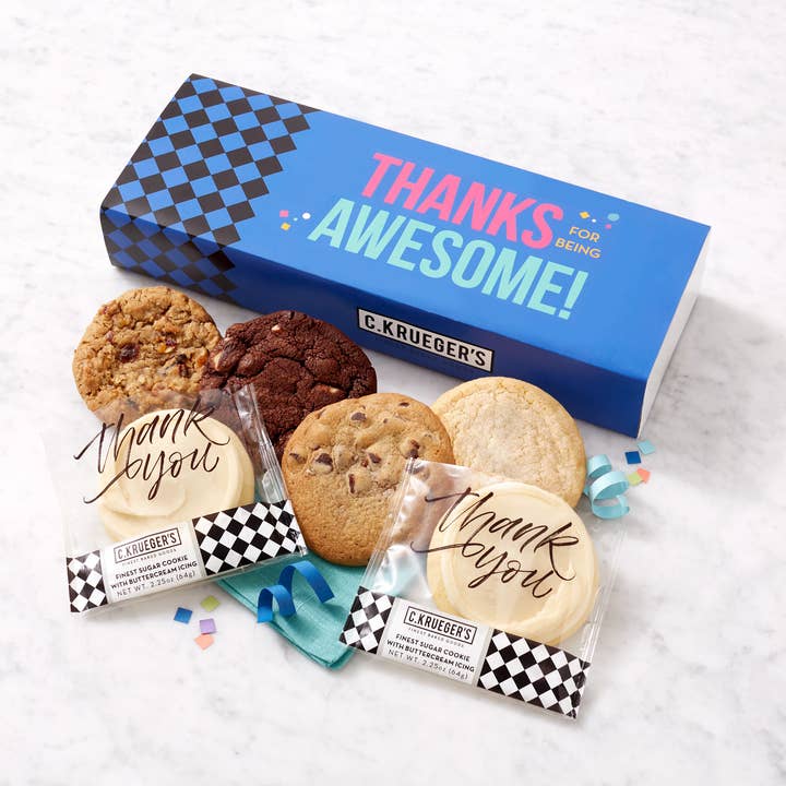 Grazie per essere fantastici mezza dozzina di biscotti assortiti Sampler per la vendita all'ingrosso da parte di C. Krueger's