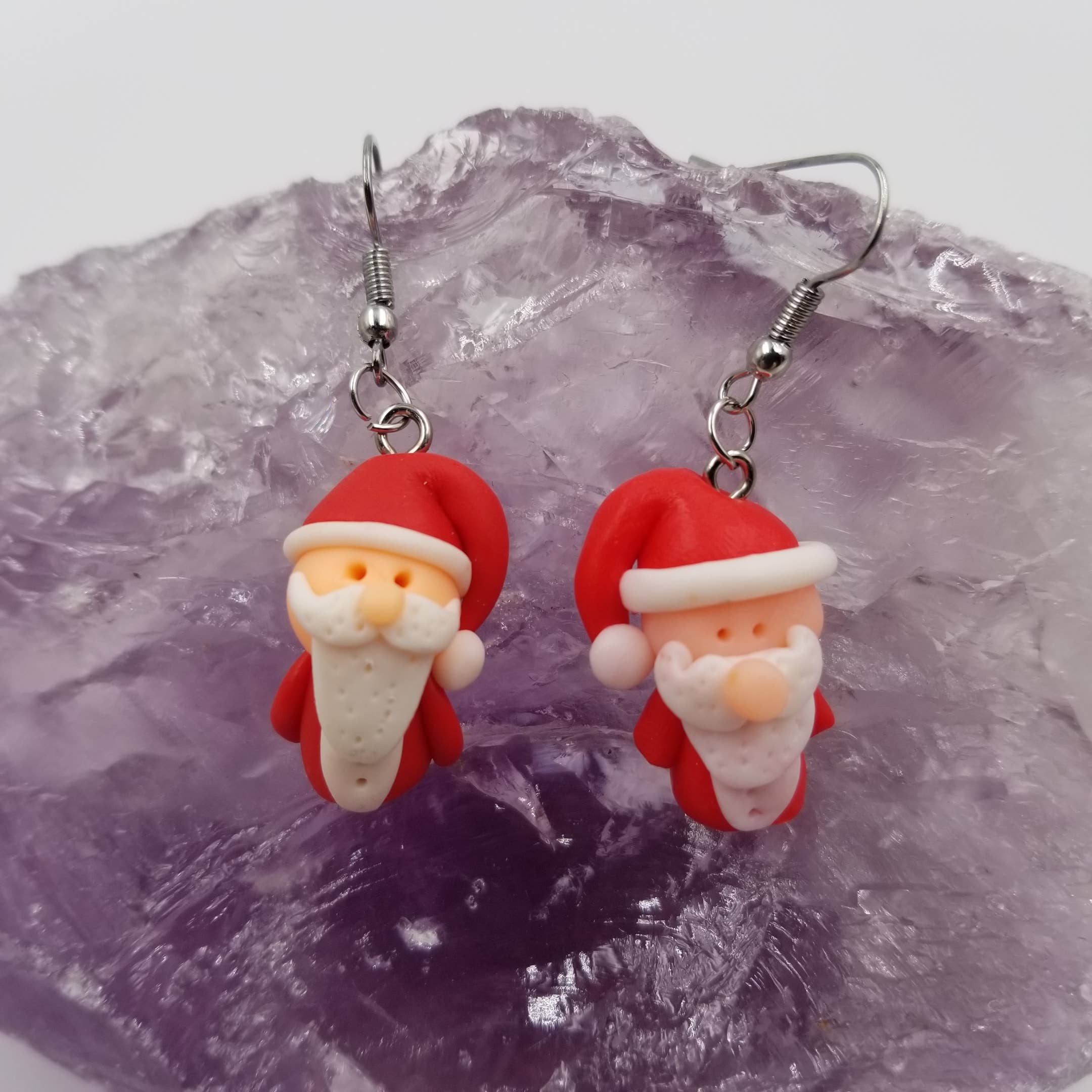 Wholesale Santa Polymer Clay Earrings for your store Faire