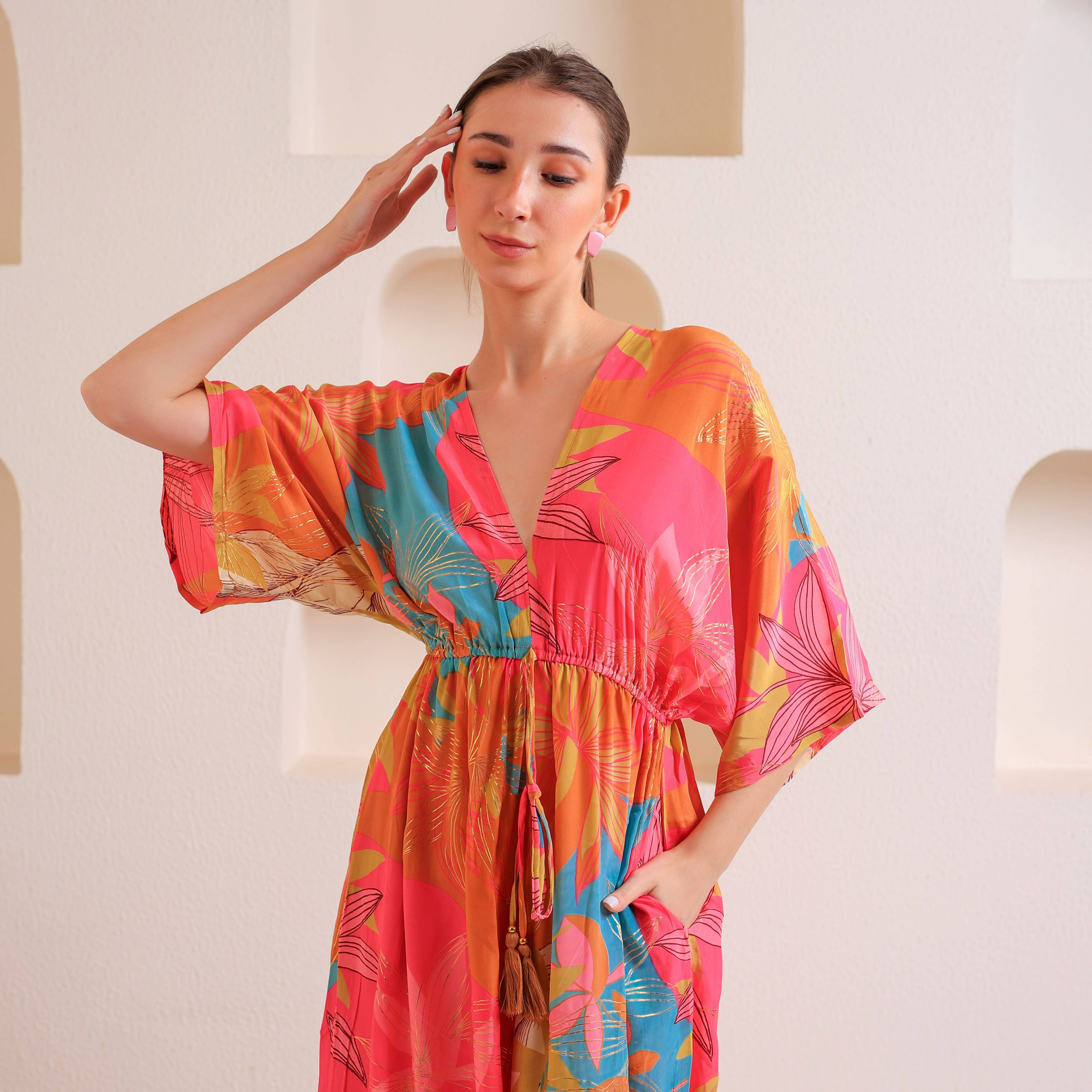 Single Color Tropical Breeze Floral Jumpsuit Romper Pink for wholesale on Faire6