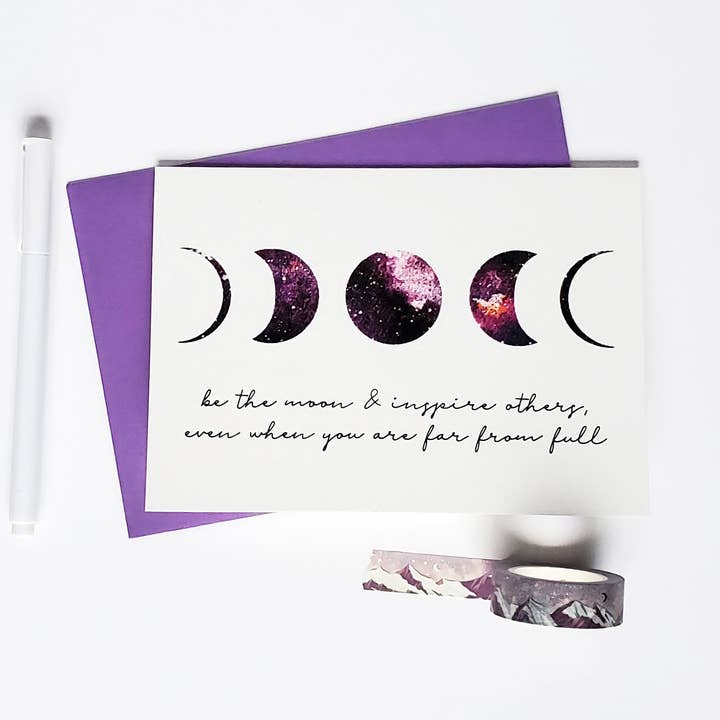 Tarjeta de aliento y amistad de Be the Moon para venta al por mayor de Lucky Dog Design Co.