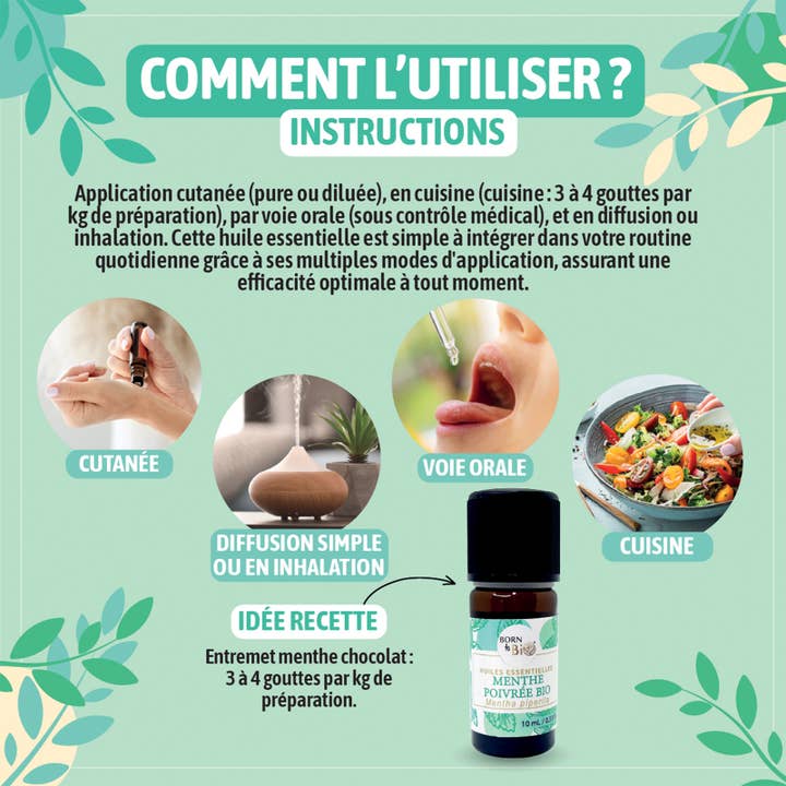 Les Laboratoires Bio Seasons - Wholesale Essential Oil - Organic peppermint essential oil 10 ml5