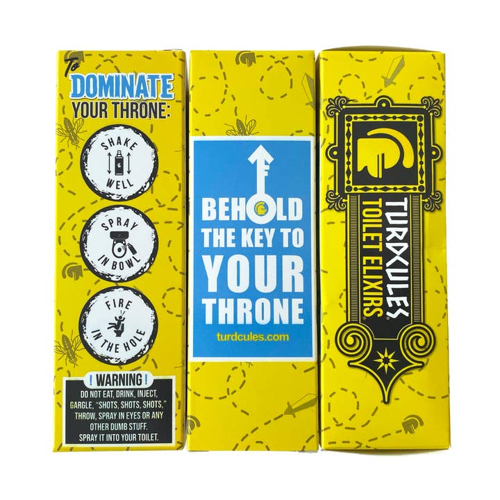 Turdcules Toilet Elixirs (Toilet Deodorizer) - Wholesale Gift Box - Single Bottle Gift Box