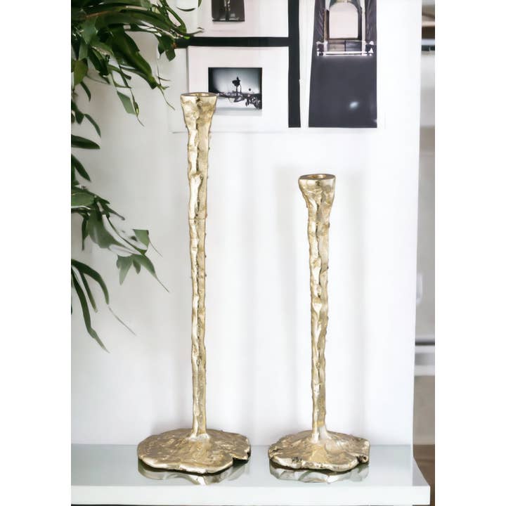 CLASSIC TOUCH DECOR INC. - Wholesale Candle Holder - Gold Natural Taper Candle Holder