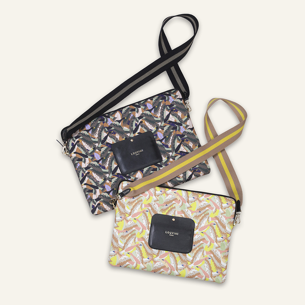 Louvini Paris - Vente Étui pour ordinateur portable/tablette – femme - Pochette pour ordinateur STELLA Oiseaux - Kaki7